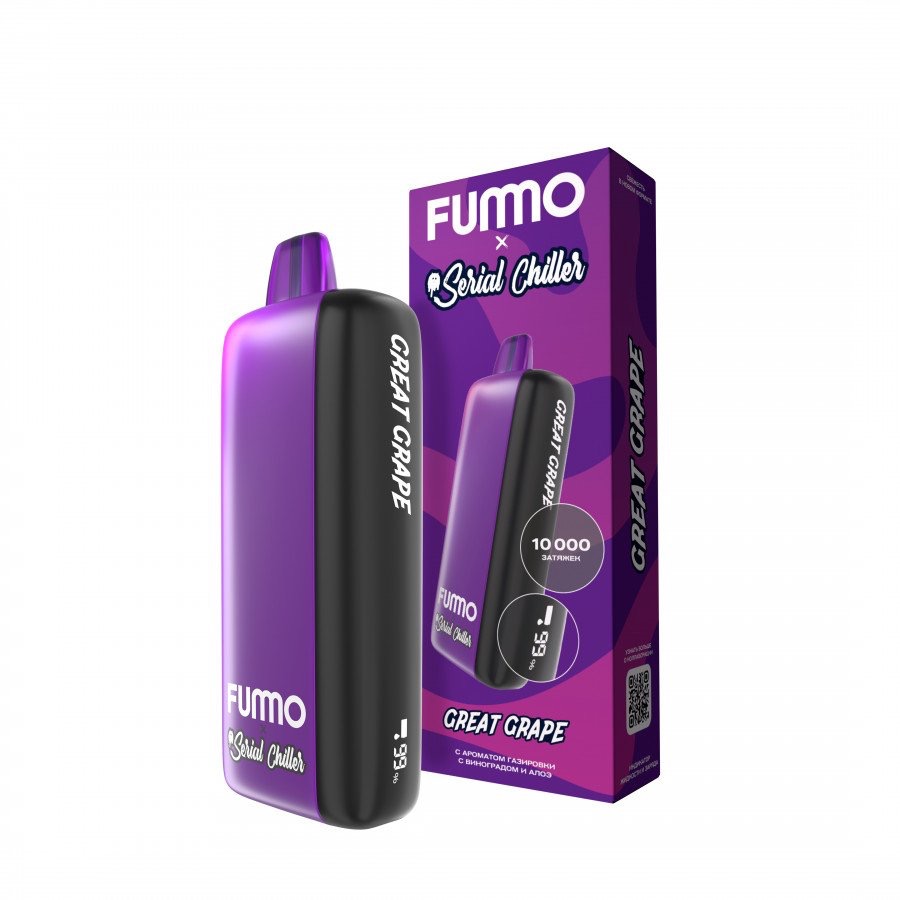 FUMMO INDIC SERIAL CHILLER С АРОМАТОМ ГАЗИРОВКА С ВИНОГРАДОМ И АЛОЭ («GREAT GRAPE»)