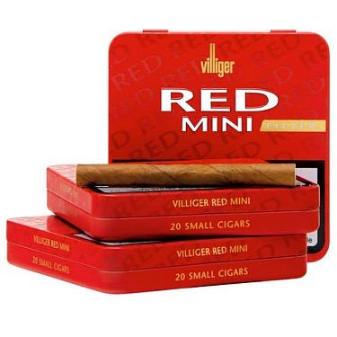 Виллигер Red Mini Filter 20 Cigarillos Vanilla Aroma  АТП