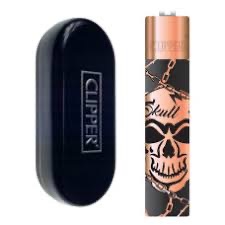 Клиппер Зажигалка кремневая металлическая Череп CM3S147Х