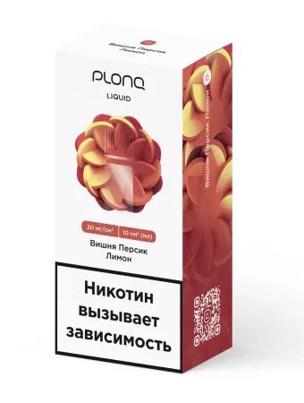 Жидкость для ЭСДН Plonq 10 мл вкус: ВИШНЯ ПЕРСИК ЛИМОН