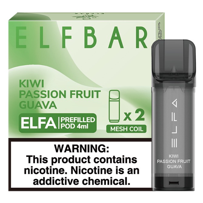Картриджи Elf Bar Elfa (20мг) Киви маракуйя гуава (2шт)