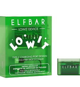 Многоразовая электронная система доставки никотина Elf Bar Lowit Battery Зеленый