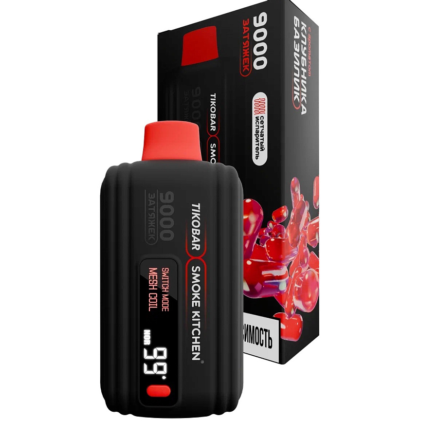 Tikobar x Smoke Kitchen SOLO (9000) с ароматом Клубника Базилик