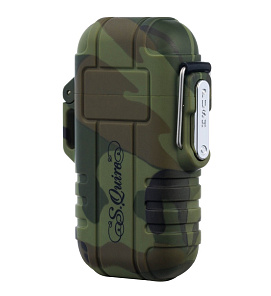 FL012-Green Зажигалка S.Quire газовая, турбо, водонепроницаемая, хаки