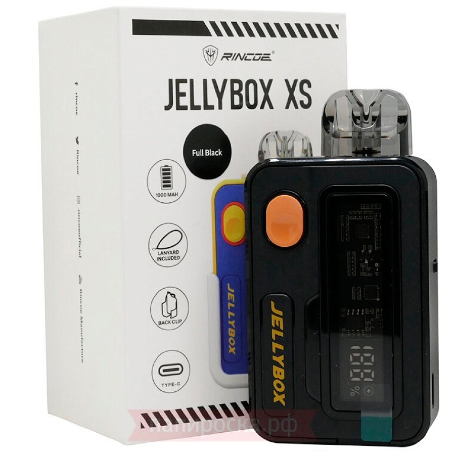 Набор Rincoe Jellybox XS (30W, 1000 mAh, 2 мл) (Full Black)