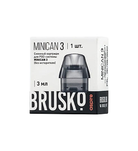 Сменный картридж BRUSKO MINICAN 5, 3 мл, 0,8 Ом (упак. 1 шт.).